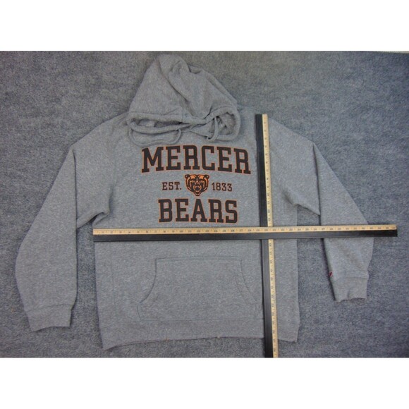 Mercer Bears Hoodie Mens XL Gray League TriBlend Sweatshirt‎ EST. 1833 Bear Logo - Picture 6 of 9